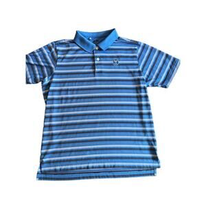 Adidas Climalite Blue Striped Polo CCV Size Large